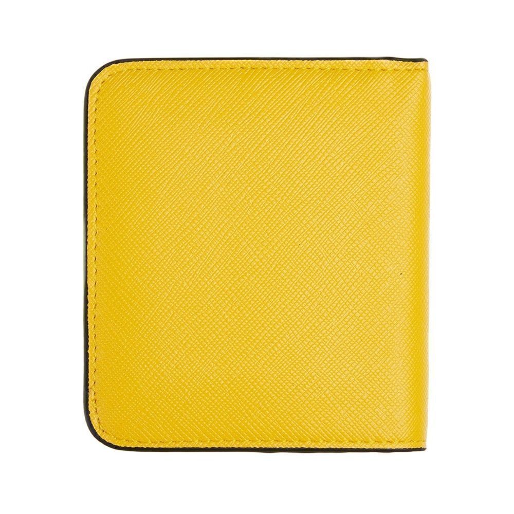 Yellow Leather Compact Wallet   - Picture 3 of 5